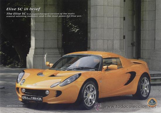 Cars and Motorcycles: CAT&Aacute;LOGO ORIGINAL LOTUS ELISE SC 2007