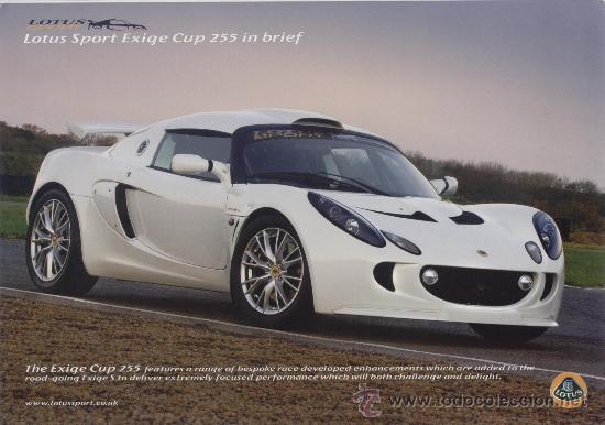 Cars and Motorcycles: CAT&Aacute;LOGO ORIGINAL LOTUS EXIGE CUP 255 SPORT 2007