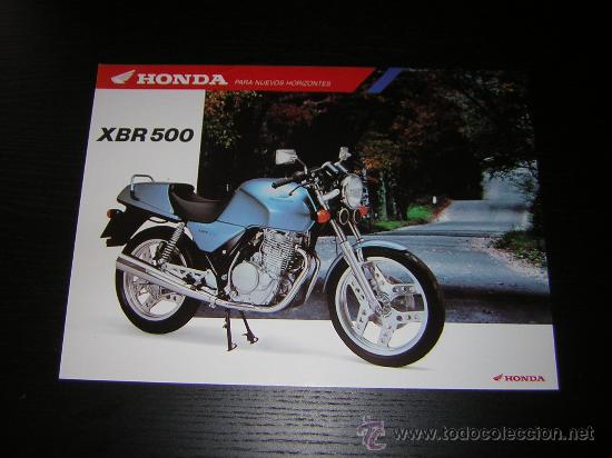 Coches y motocicletas: HONDA XBR 500 - CATALOGO FOLLETO PUBLICIDAD ORIGINAL - ESPA&Ntilde;OL