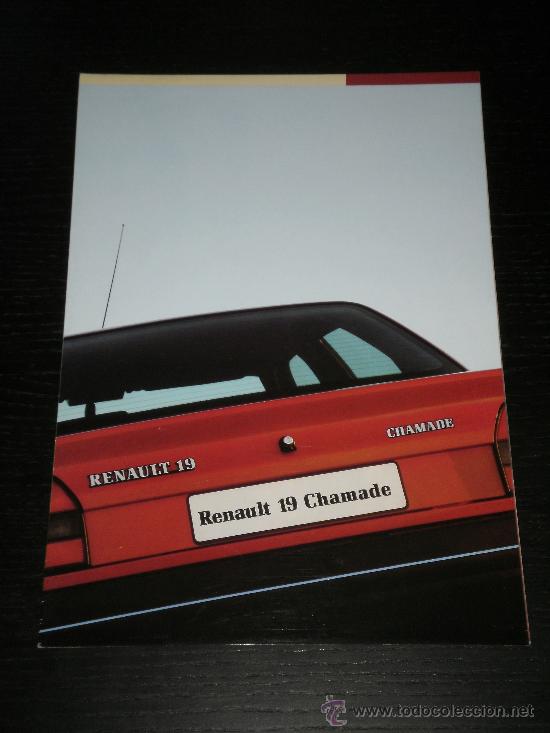 Autos und Motorr&auml;der: RENAULT 19 CHAMADE - CATALOGO PUBLICIDAD ORIGINAL - 1989 - ESPA&Ntilde;OL