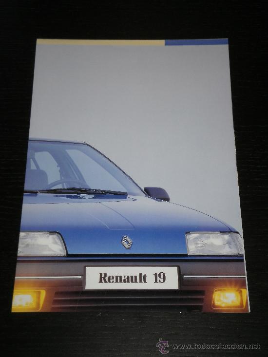 Autos und Motorr&auml;der: RENAULT 19 - CATALOGO PUBLICIDAD ORIGINAL - 1989 - ESPA&Ntilde;OL