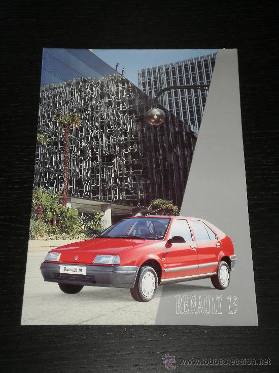 Autos und Motorr&auml;der: RENAULT 19 - CATALOGO PUBLICIDAD ORIGINAL - 1989 - ESPA&Ntilde;OL