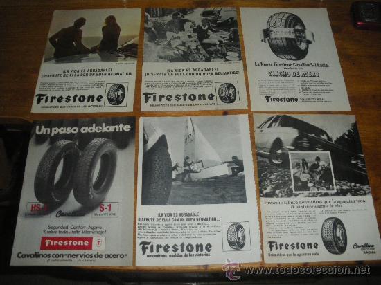 Coches y Motocicletas: COLECCION DE PUBLICIDAD DE NEUMATICOS FIRESTONE. 12 ANUNCIOS.