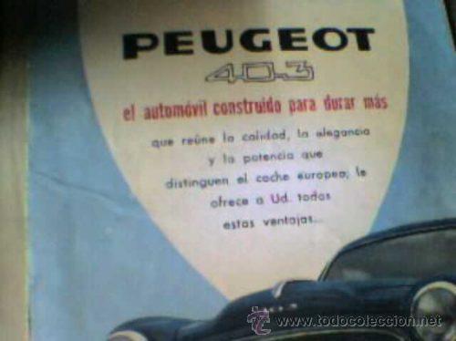 Coches y Motocicletas: CAT&Aacute;LOGO DESPLEGABLE DE PEUGEOT 403 EN CASTELLANO - A&Ntilde;O 1962