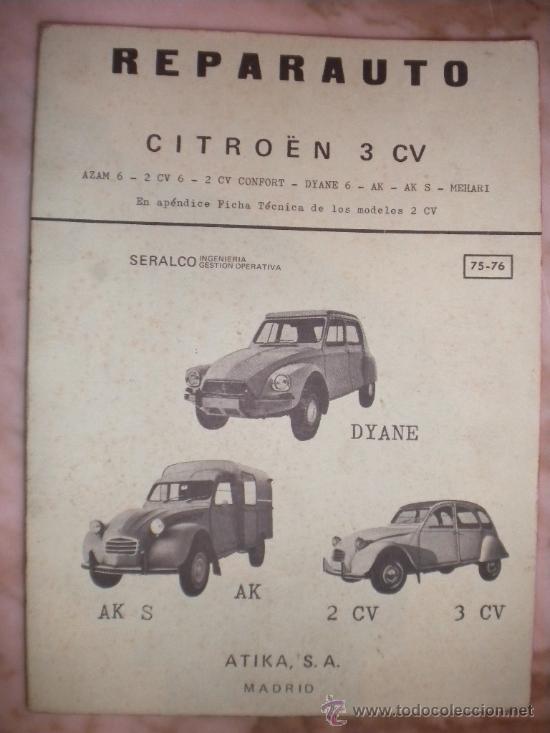 Manual de reparauto citroen 3cv 2cv azam 6 , 2c - Vendido en Venta