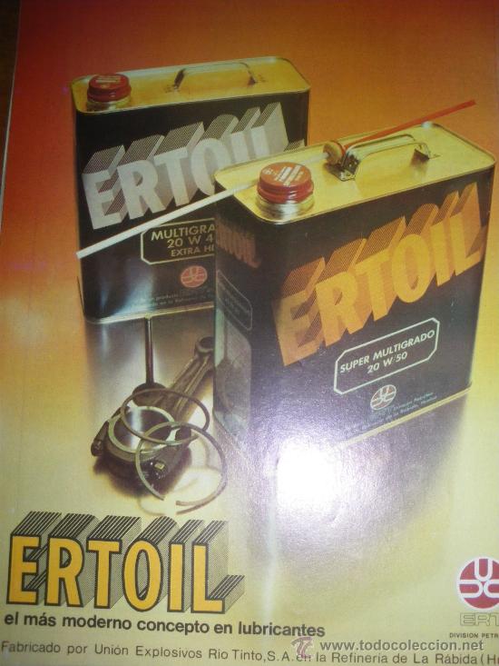 Carros e motociclos: PUBLICIDAD DE LUBRICANTES ERTOIL. 3 ANUNCIOS.