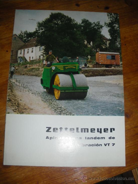 Coches y Motocicletas: ZETTELMEYER APLANADORA TANDEM DE VIBRACION VT 7. CATALOGO.