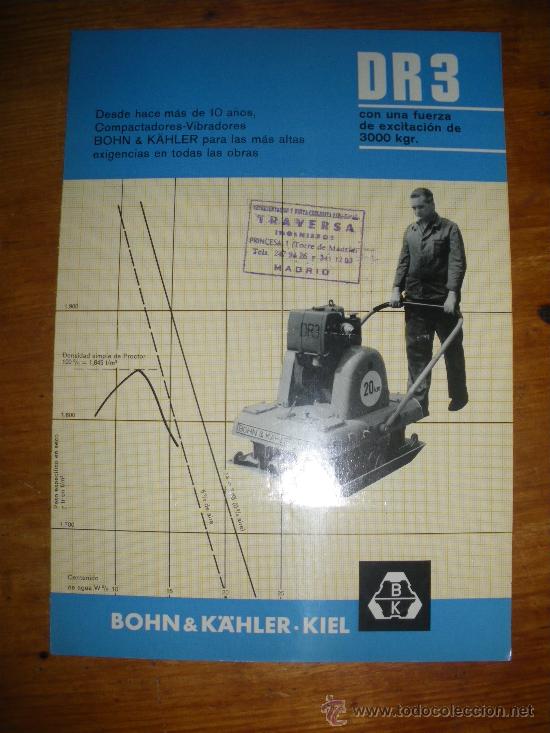 Carros e motociclos: COMPACTADORES VIBRADORES DR3. BOHN Y KAHLER, KIEL. TRAVERSA MADRID.