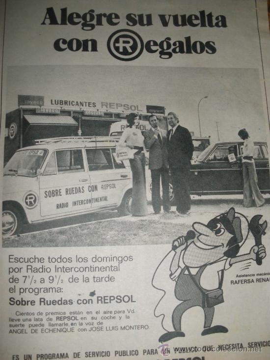 Carros e motociclos: SOBRE RUEDAS CON REPSOL, RADIO INTERCONTINENTAL.