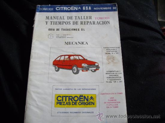 Coches y Motocicletas: CITROEN GSA-MANUAL DE TALLER Y REPARACIONES- 245 PAG