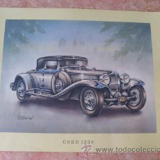 Coches y Motocicletas: LAMINA DE AUTOMOVIL CORD 1930,MEDIDAS 37,5 CMS ANCHO X 30 CMS ALTO,IDEAL PARA ENMARCAR
