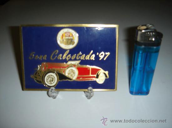 Voitures et Motocyclettes: Placa recuerdo rally, 5&ordf; Cal&ccedil;otada Club aficionats vehicles d'epoca Reus, 1997.