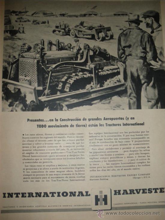 Automobili e Motociclette: INTERNATIONAL HARVESTER, MAQUINARIA AGRICOLA. 6 ANUNCIOS PUBLICITARIOS.