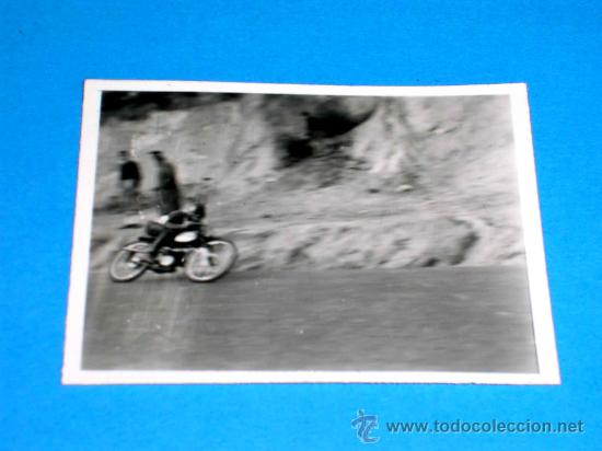 Coches y Motocicletas: Foto original Soler Bult&oacute; Montesa 125 cc XV Carrera Internacional Rabassada, 27 Noviembre 1949