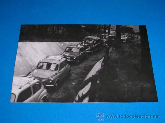 Coches y motocicletas: Fotograf&iacute;a original autom&oacute;viles Seat 600, 1400 y 1400C, Poliny&aacute;, Mayo de 1962.