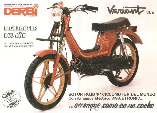 motos - cromo nº 29 - derbi variant sport (e) - - Compra venta en  todocoleccion