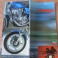 Coches y Motocicletas: CATALOGO-DIPTICO MOTOCICLETA LAVERDA 500,AÑOS 70,EN ITALIANO E INGLES
