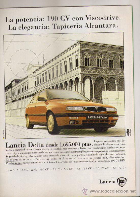 Coches y motocicletas: LANCIA DELTA: anuncio publicitario de 1994