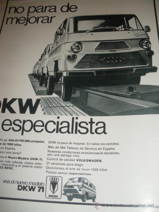 Coches y Motocicletas: DKW 71 EL ESPECIALISTA. IMOSA. MOTORES MERCEDES BENZ.