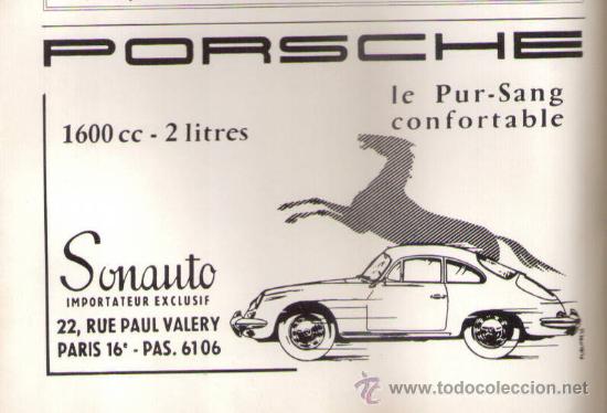 Coches y Motocicletas: PORSCHE 356: anuncio publicitario de 1964