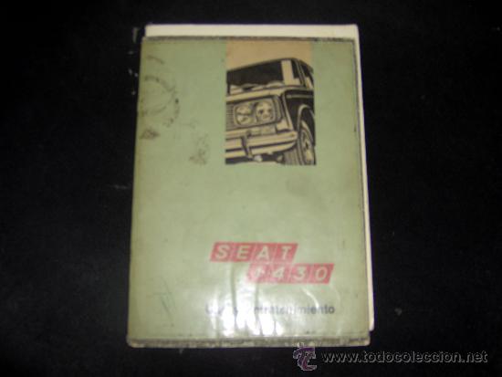 Voitures et Motocyclettes: Seat 1430 - Uso y entretenimiento 54 p&aacute;ginas - alguna hoja sueLta y anotaciones a bol&iacute;grafo. 21 X 15
