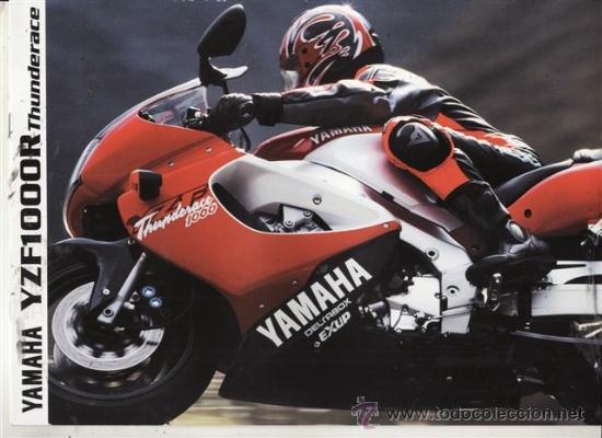 Coches y motocicletas: CAT&Aacute;LOGO PUBLICITARIO YAMAHA YZF 1000R THUNDERACE.