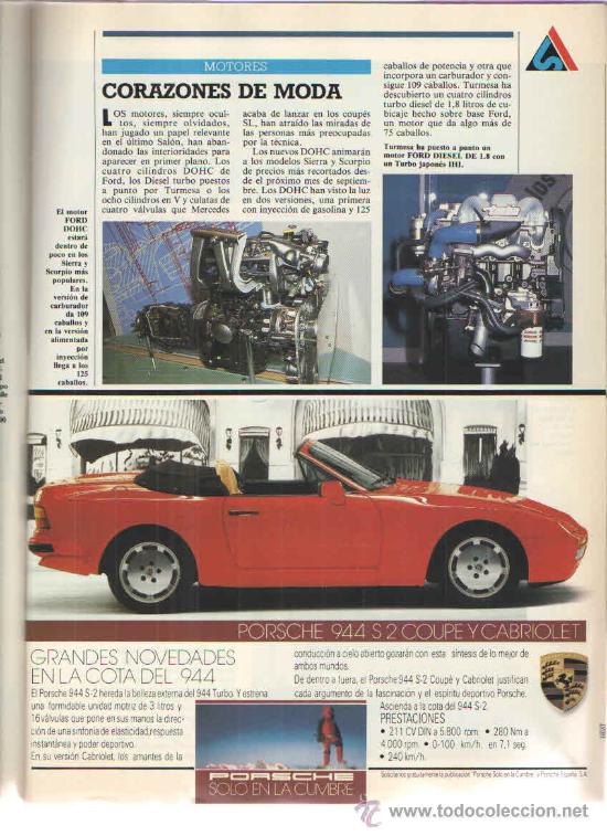 Coches y Motocicletas: PORSCHE 944 S2: anuncio publicitario de 1989