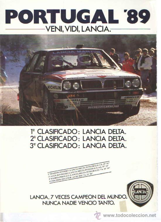 Coches y motocicletas: LANCIA DELTA INTEGRALE: anuncio publicitario de 1989