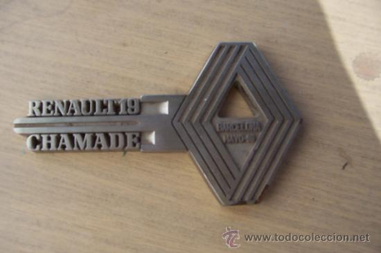 Coches y Motocicletas: llave presentaci&oacute;n renault 19 chamade  mayo-89