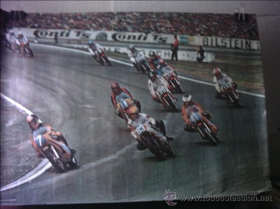 Carros e motociclos: CARTEL POSTER CARRERA DE MOTOS EL N&ordm; 7 EN CABEZA &iquest;BARRY SHEENEN?