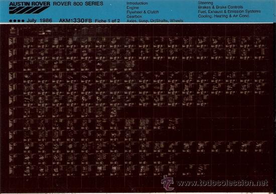 Coches y motocicletas: AUSTIN ROVER 800 SERIES - PACK 2 MICROFICHAS (JULIO 1986) AKM1330FB