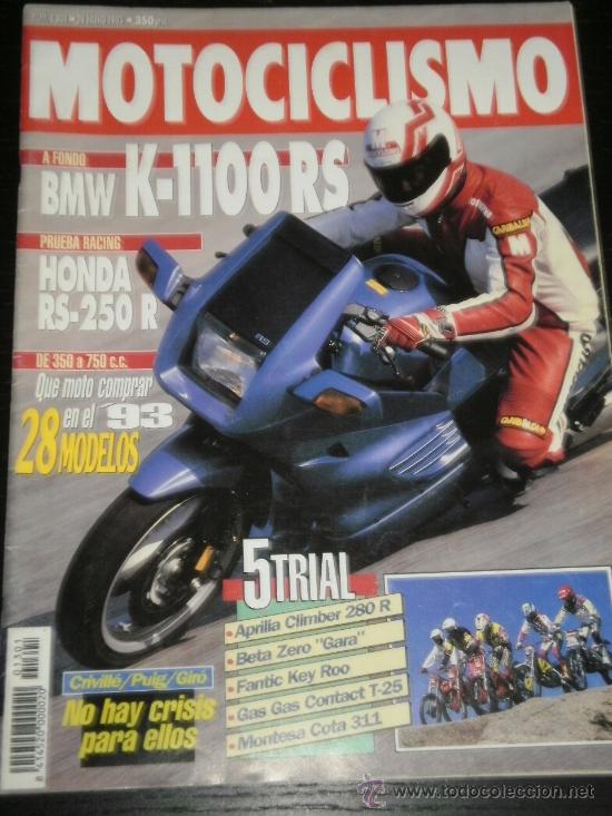 Coches y motocicletas: MOTOCICLISMO N&ordm; 1301 - ENERO 1993 - BMW K 1100RS / HONDA RS 250R / YAMAHA BW / IGNACIO VERNEDA