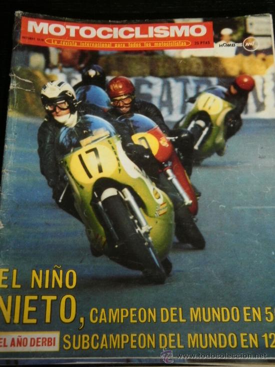 Coches y Motocicletas: MOTOCICLISMO OCT 1970 - MONTESA SCORPION / GP MONZA / GP BARCELONA / POSTER ANGEL NIETO - CA&Ntilde;ELLAS