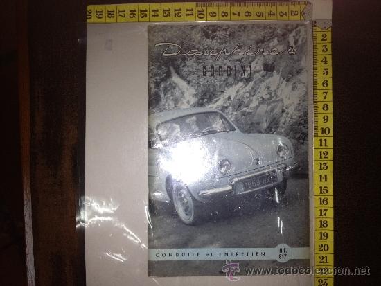 Coches y motocicletas: 2.3 catalogo de coches dauphine gordini conduite et entretien n.e 817 42 paginas vintage