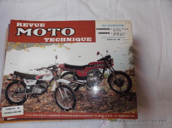 Coches y motocicletas: REVUE MOTO TECHNIQUE N&ordm; 32. YAMAHA TY 50. HONDA 250-400 (IDIOMA FRANC&Eacute;S)
