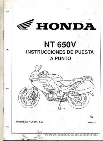 Coches y motocicletas: INSTRUCCIONES DE PUESTA A PUNTO HONDA NT 650 V (ORIGINAL) 15 P&Aacute;GINAS.