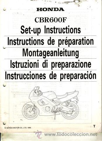 Coches y motocicletas: INSTRUCCIONES DE PREPARACI&Oacute;N HONDA CBR 600 F  A&Ntilde;O 1995 (ORIGINAL) VARIOS IDIOMAS 29 P&Aacute;GINAS.