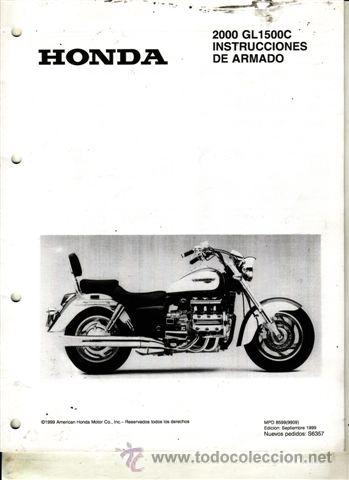 Coches y motocicletas: INSTRUCCIONES PARA EL ARMADO HONDA GL 1500 C A&Ntilde;O 1999 (ORIGINAL) IDIOMA ESPA&Ntilde;OL 12 P&Aacute;GINAS.