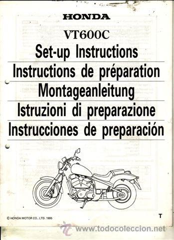 Coches y motocicletas: INSTRUCCIONES DE PREPARACI&Oacute;N HONDA VT 600 C A&Ntilde;O 1995 (ORIGINAL) VARIOS IDIOMAS 31 P&Aacute;GINAS.