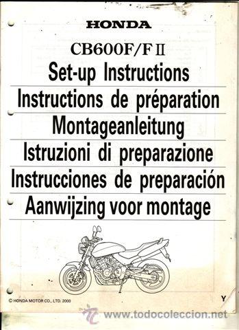 Coches y motocicletas: INSTRUCCIONES DE PREPARACI&Oacute;N HONDA CB 600 F/FII A&Ntilde;O 2000 (ORIGINAL) VARIOS IDIOMAS 51 P&Aacute;GINAS.