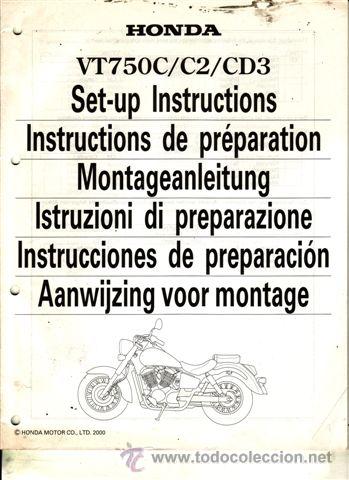 Coches y motocicletas: INSTRUCCIONES DE PREPARACI&Oacute;N HONDA VT 750 C/C2/CD3 A&Ntilde;O 2000 (ORIGINAL) VARIOS IDIOMAS 39 P&Aacute;GINAS.