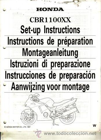 Coches y motocicletas: INSTRUCCIONES DE PREPARACI&Oacute;N HONDA CBR 1100 XX A&Ntilde;O 1997 (ORIGINAL) VARIOS IDIOMAS 37 P&Aacute;GINAS.