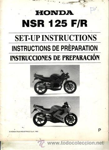 Coches y Motocicletas: INSTRUCCIONES DE PREPARACI&Oacute;N HONDA NSR 125 F/R A&Ntilde;O 1993 (ORIGINAL) VARIOS IDIOMAS A&Ntilde;O 14 P&Aacute;GINAS.