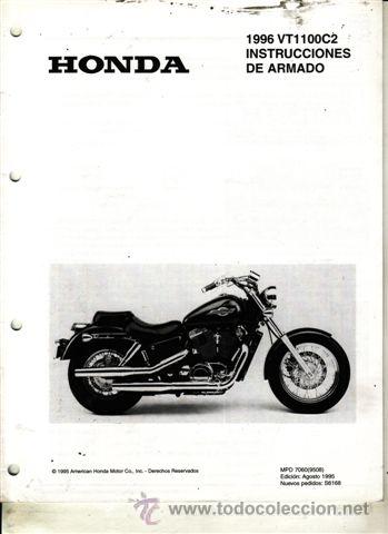 Coches y motocicletas: INSTRUCCIONES DE ARMADO HONDA VT 1100 C2 A&Ntilde;O 1995 (ORIGINAL) IDIOMA ESPA&Ntilde;OL 13 P&Aacute;GINAS.