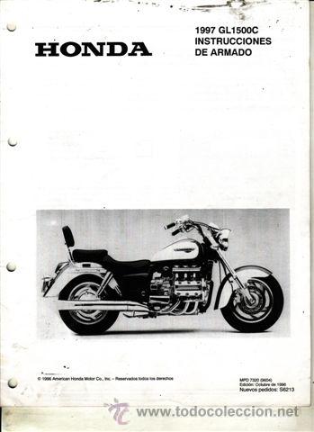 Coches y motocicletas: INSTRUCCIONES DE ARMADO HONDA GL 1500 C A&Ntilde;O 1997 (ORIGINAL) IDIOMA ESPA&Ntilde;OL 12 P&Aacute;GINAS.