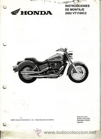 Coches y motocicletas: INSTRUCCIONES DE MONTAJE HONDA VT 1100 C2 A&Ntilde;O 2002 (ORIGILA) IDIOMA ESPA&Ntilde;OL 11 P&Aacute;GINAS.