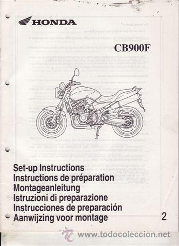 Coches y motocicletas: INSTRUCCIONES DE PREPARACI&Oacute;N HONDA CB 900 F (ORIGINAL) VARIOS IDIOMAS 59 P&Aacute;GINAS.