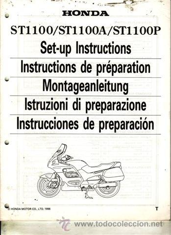 Coches y motocicletas: INSTRUCCIONES DE PREPARACI&Oacute;N HONDA ST 1100/A/P (ORIGINAL) VARIOS IDIOMAS 65 P&Aacute;GINAS.