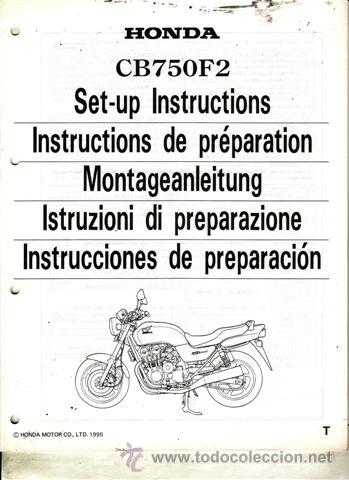 Coches y motocicletas: INSTRUCCIONES DE PREPARACI&Oacute;N HONDA CB 750 F2 (ORIGINAL) VARIOS IDIOMAS 26 P&Aacute;GINAS.