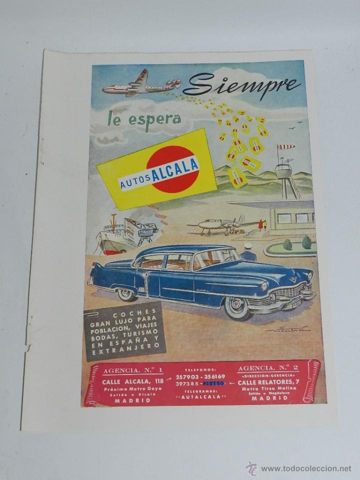 Carros e motociclos: ANTIGUO CARTELITO CON PUBLICIDAD DE AUTOS ALCALA, COCHES DE LUJO PARA VIAJES, BODAS, TURISMO ETC., A